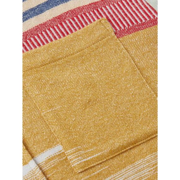 Elder Statesman Mens Cashmere Blanket Stripe Over Shirt in Sahara Stripe M - Picture 3 of 4